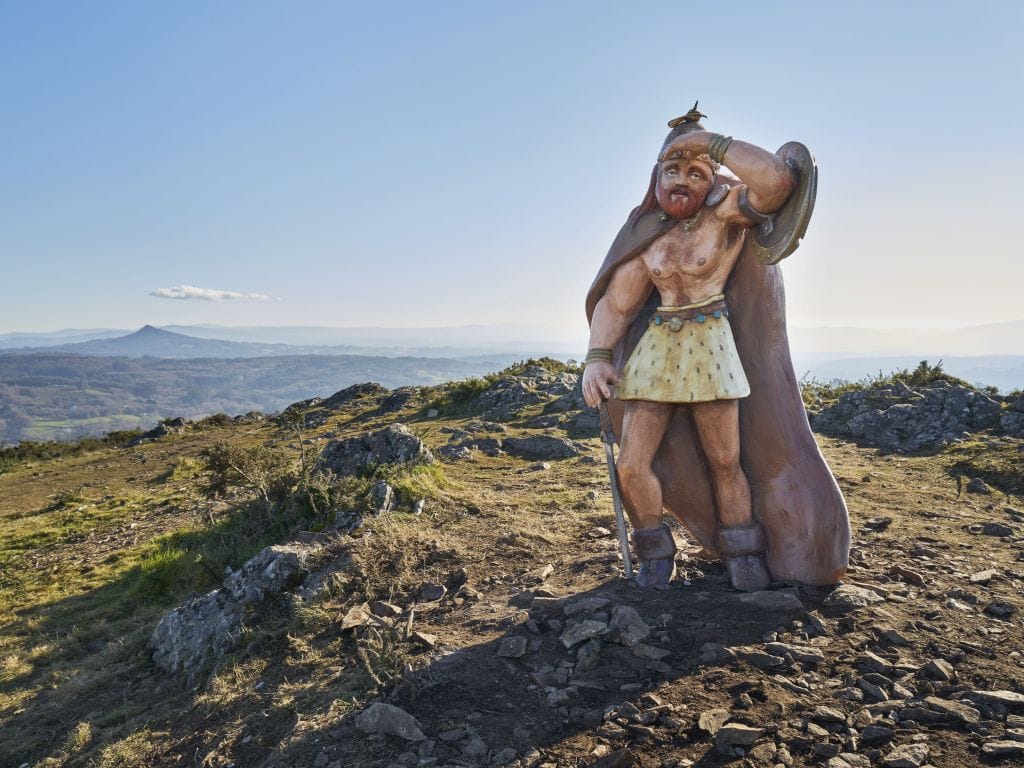 Statue of Breogan on Monte Viso in Santiago de Compostela, Spain