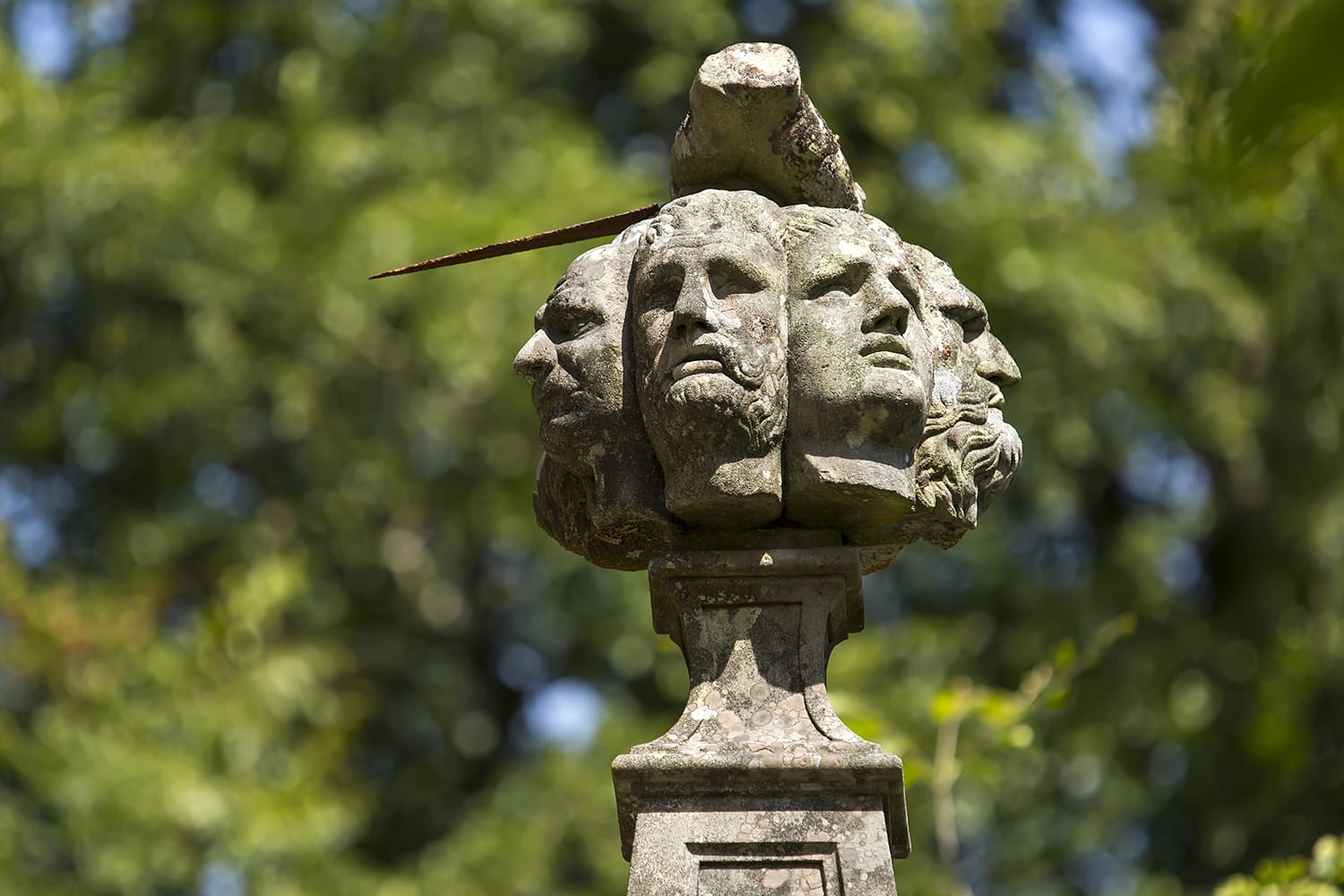 The Well of the Seven Heads (detail), Invergarry, Loch Oich, Great Glen, Scotland, United Kingdom