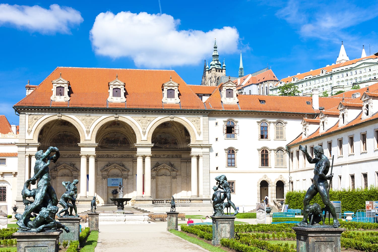 The Valdstejnska Garden and Prague Castle