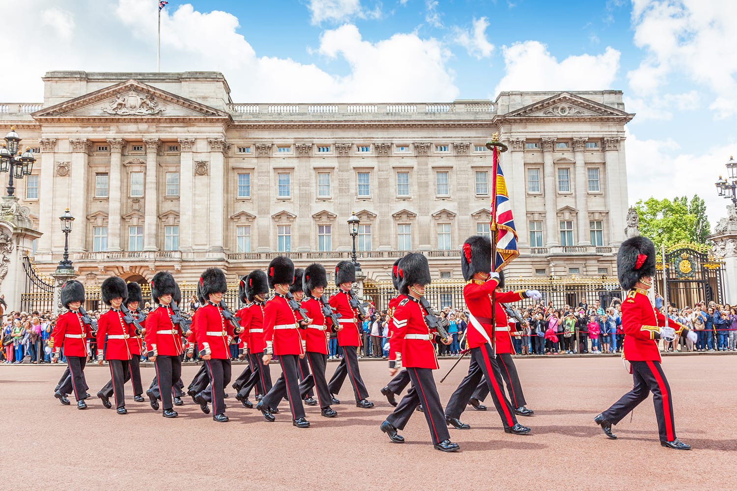 Changing of the Guard ceremony in front of Buckingham Palace