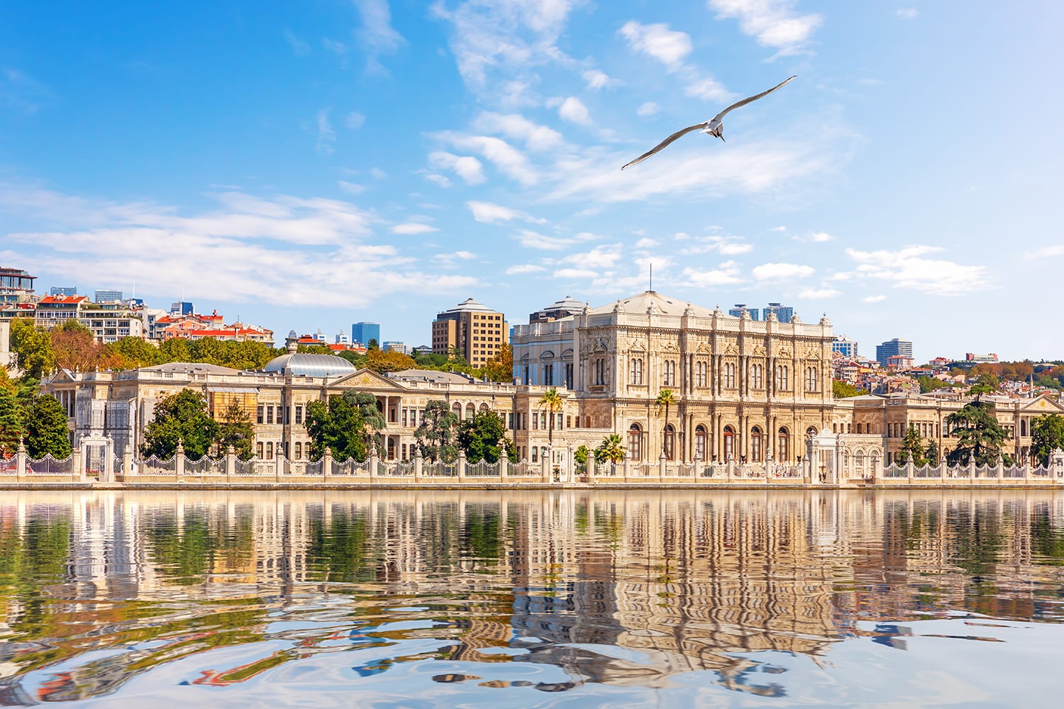 The Dolmabahce Palace in Istanbul, Turkey