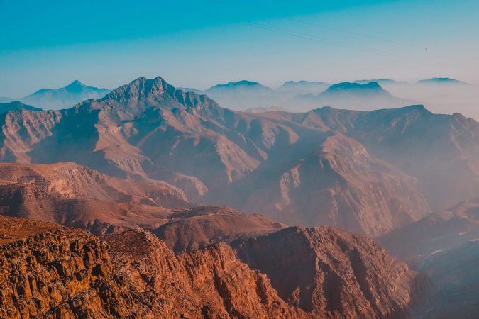 A view of the Jebel Jais mountain in Ras Al Khaimah