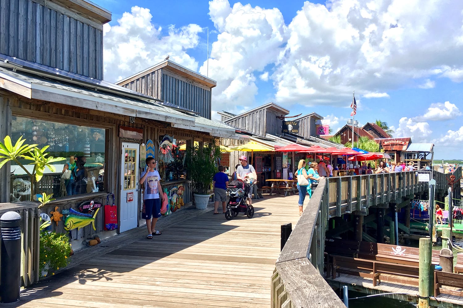 ohn's Pass Boardwalk in St Pete Beach in Florida