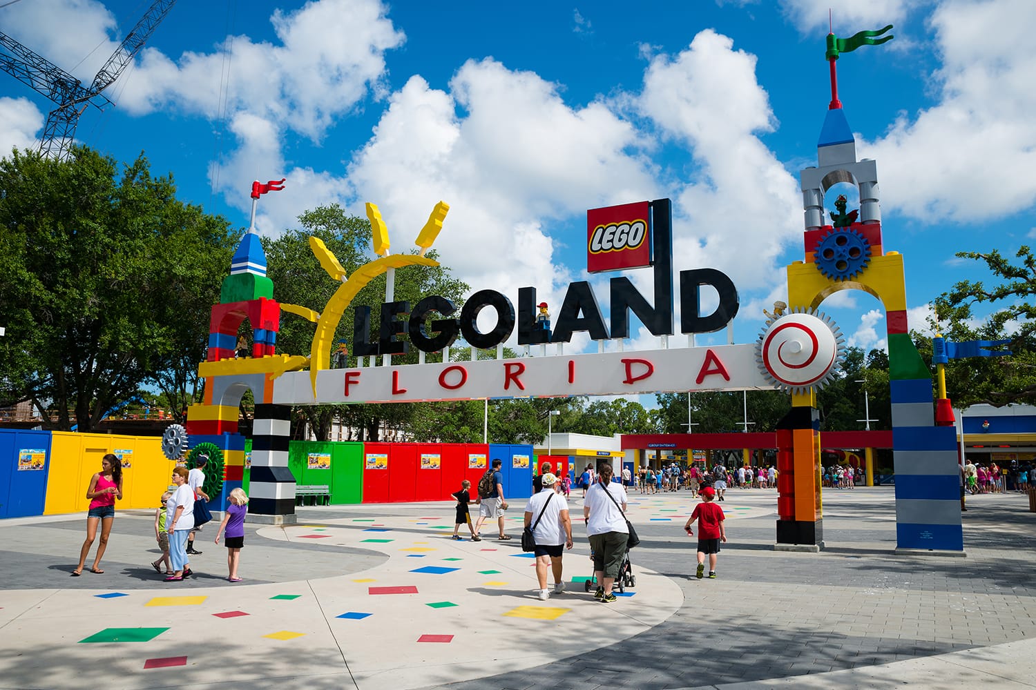 isitors pass through the entrance to Legoland Florida in Winter Haven, FL