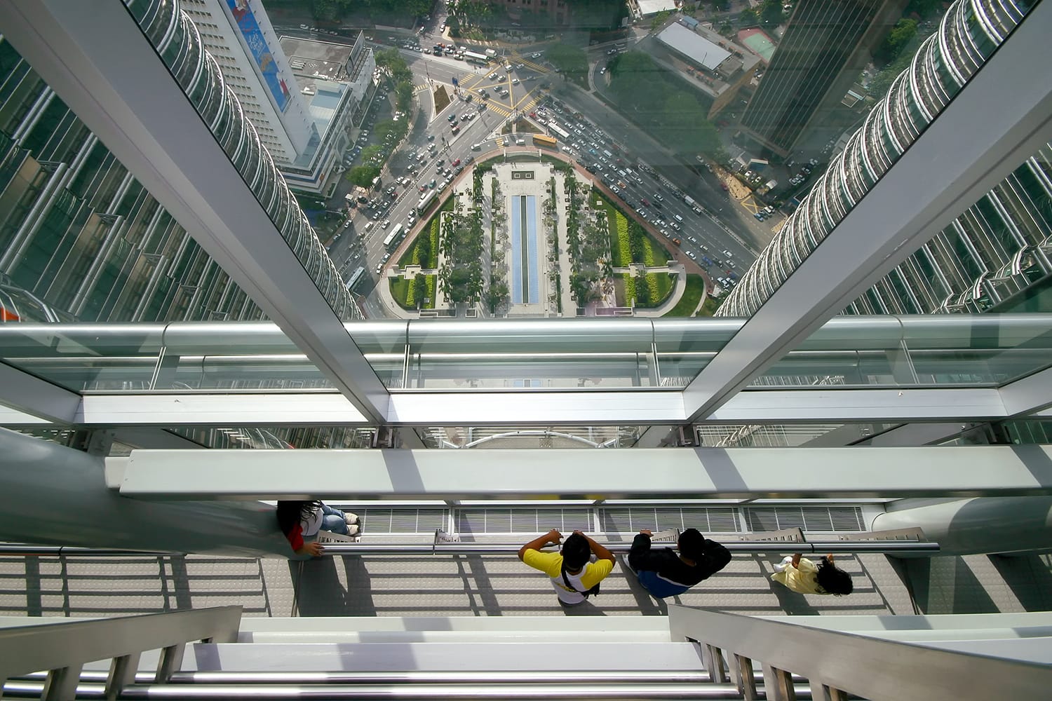 he Petronas Twin Towers Suspension Bridge in Kuala Lumpur, Malaysia