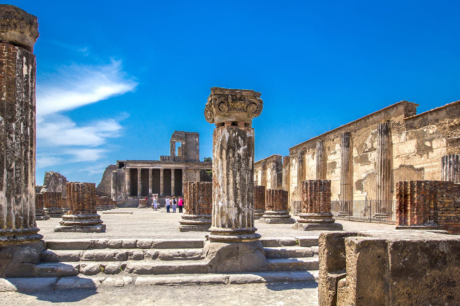 Ancient Ruins in Pompeii, Naples, Italy.