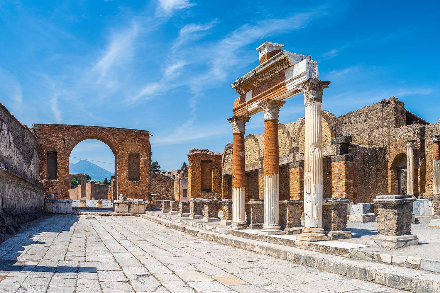 Ancient ruins of Pompei city (Scavi di Pompei), Naples, Italy