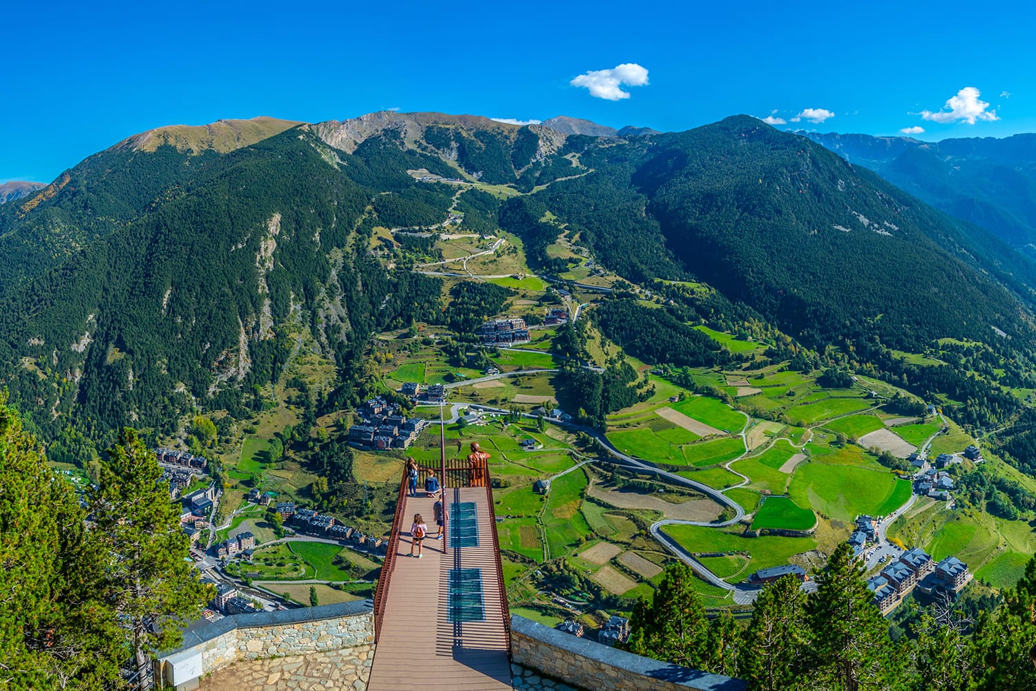 Statue of a boy at Roc del Quer viewpoint at Andorra