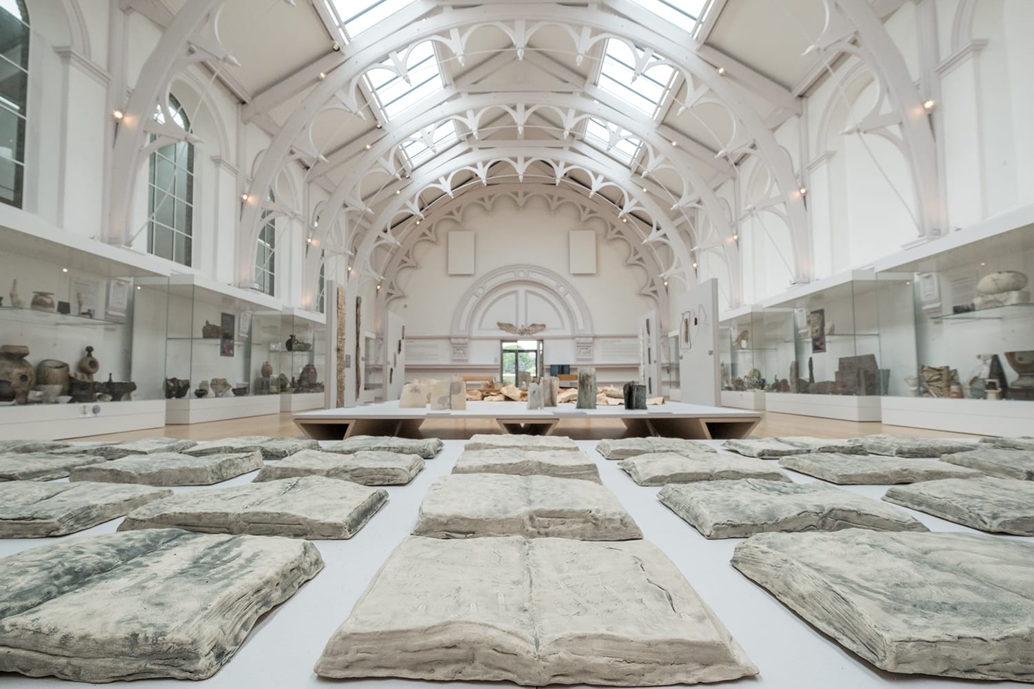 Interior of first floor exhibition space at York Art Gallery, York, UK