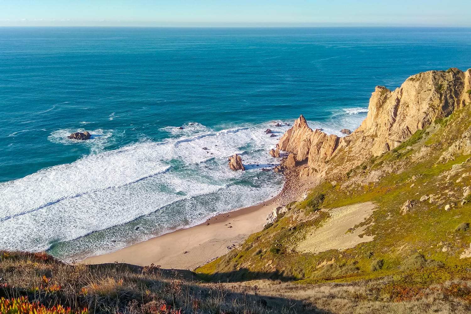 The beautiful Sintra-Cascais Natural Park stretches along the coast of the second largest and deepest Atlantic Ocean on the Portuguese Riviera