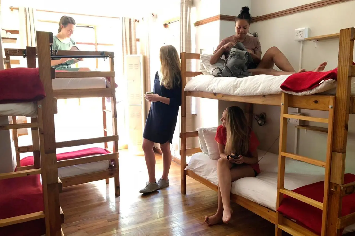 Dorm room at A Sunflower Stop hostel in Cape Town, South Africa