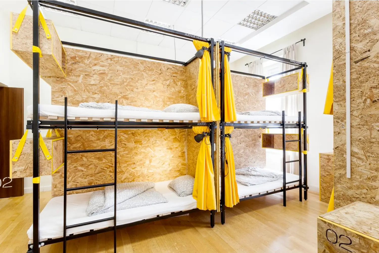Dorm room at Avenue Hostel in Budapest