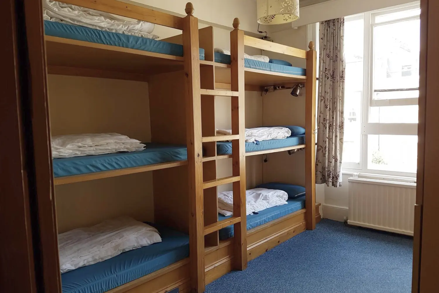 Dorm room at the Barmy Badger Backpackers hostel in London