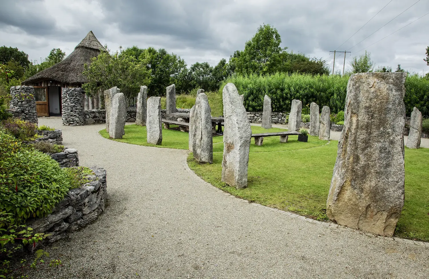 Celtic garden at Brigit’s Garden & Cafe in Galway, Ireland