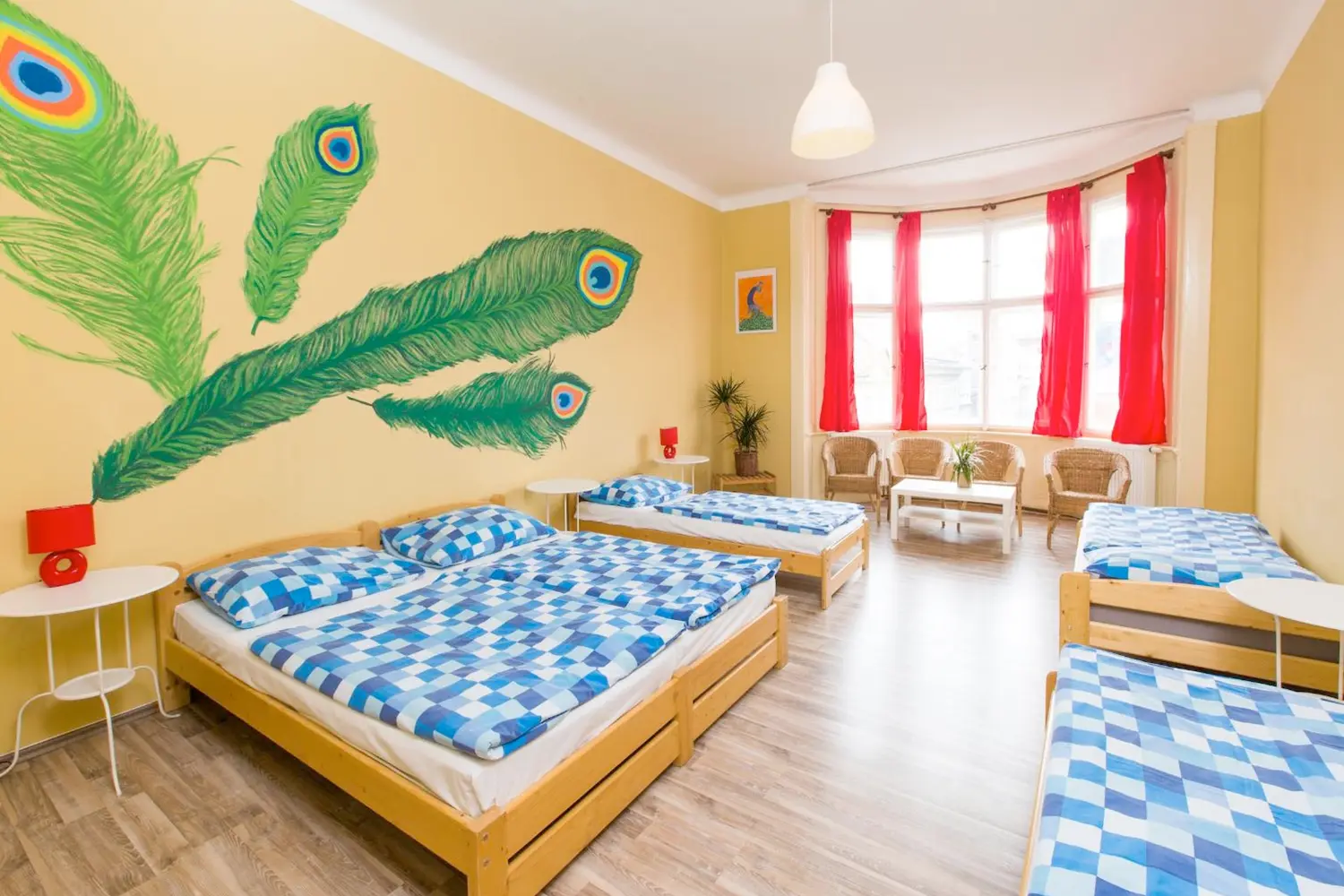 Dorm room at the Hostel Downtown in Prague, Czechia