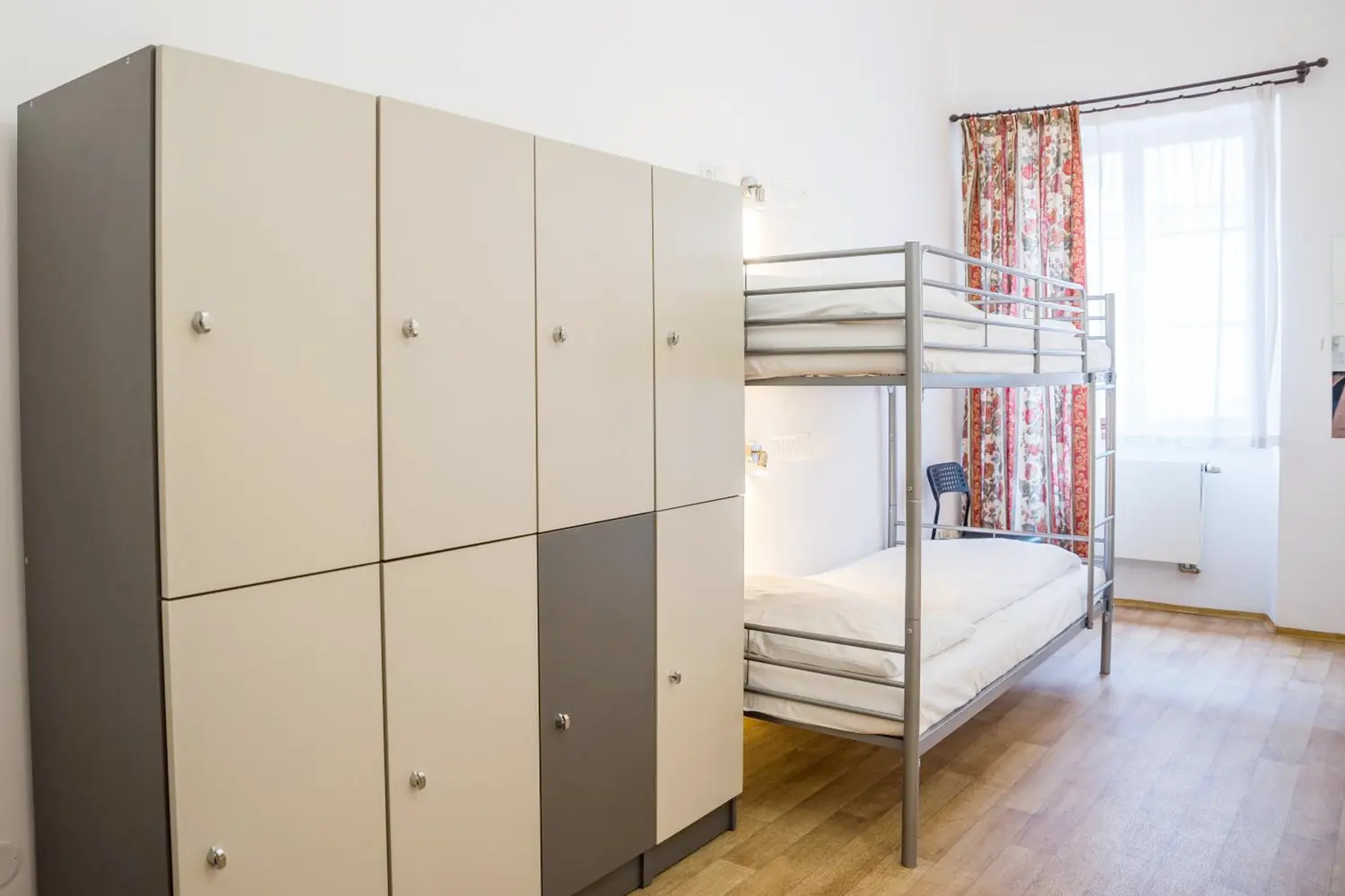 Dorm room at the Little Quarter Hostel in Prague, Czechia