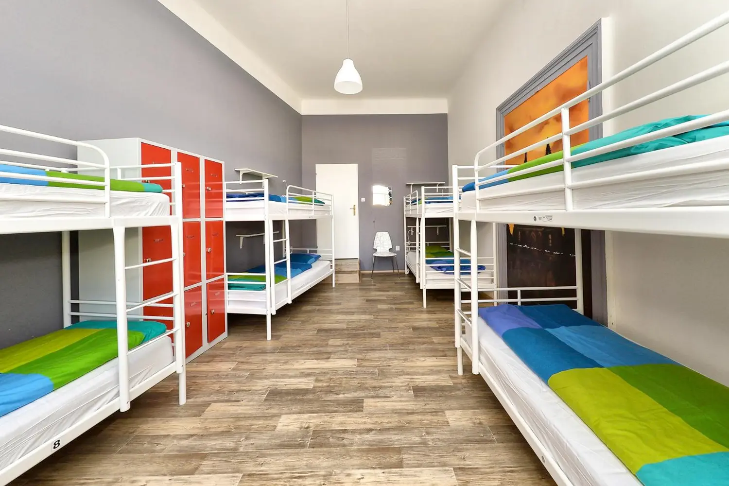 Dorm room at the Onefam Home in Prague, Czechia