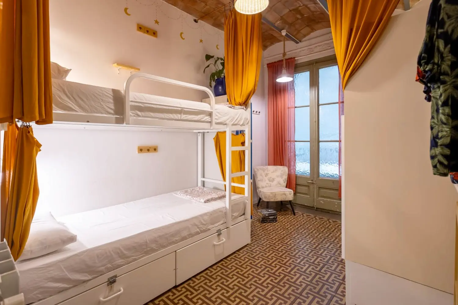 Dorm room at Primavera Hostel in Barcelona