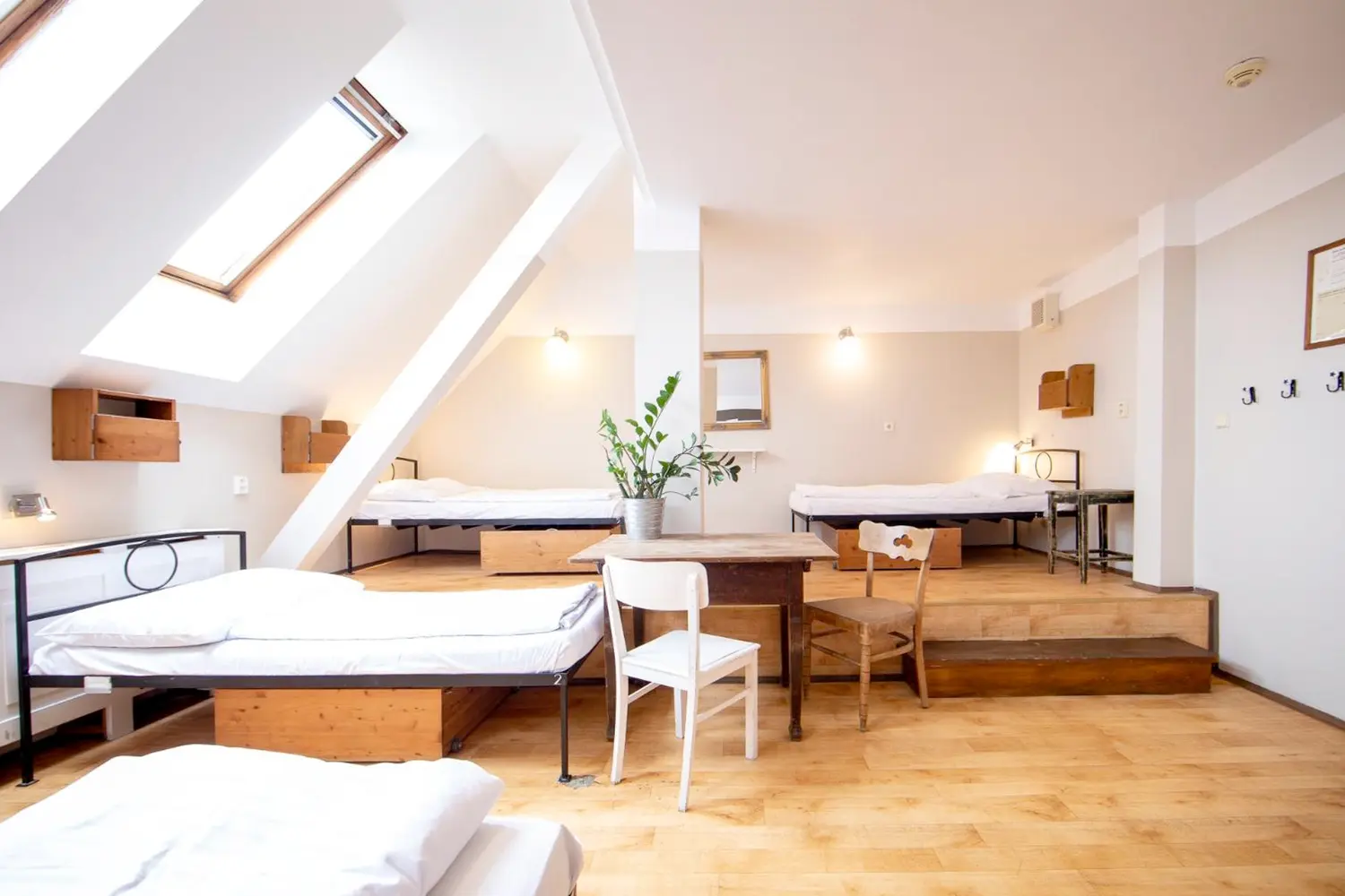 Dorm room at the Sir Toby’s Hostel in Prague, Czechia