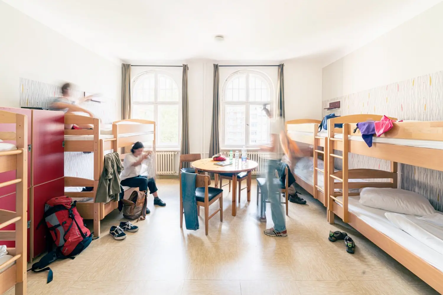 Dorm room at the Three Little Pigs hostel in Berlin