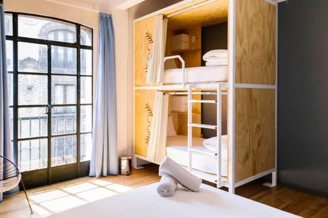 Dorm room at Casa Pepe Hostel in Mexico City