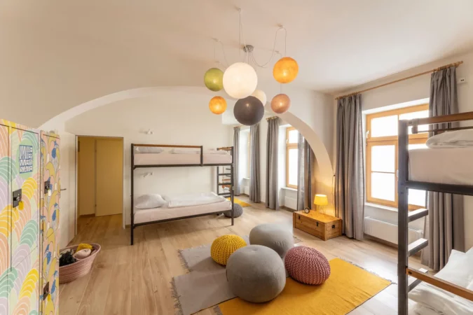 Dorm room at the Hostel Ruthensteiner in Vienna