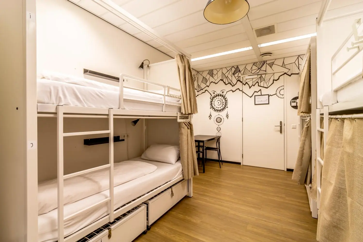 Dorm room at the all female hostel Hostelle in Amsterdam