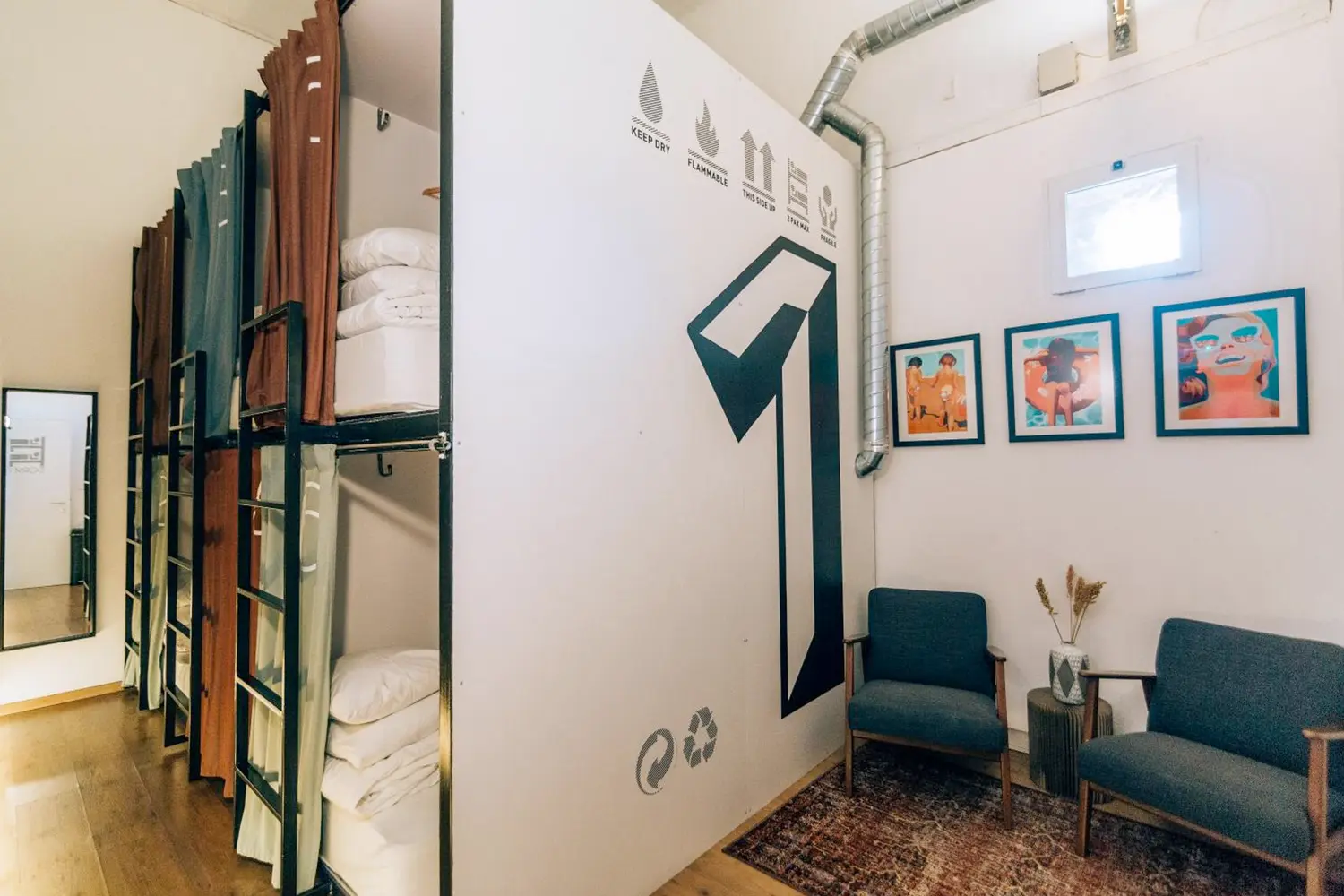 Dorm room at the LX Hostel in Lisbon