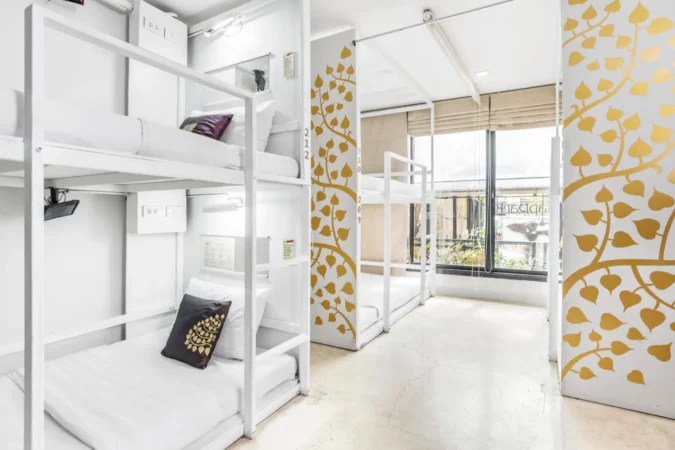 Dorm room at the NapPark Hostel @Khao San in Bangkok