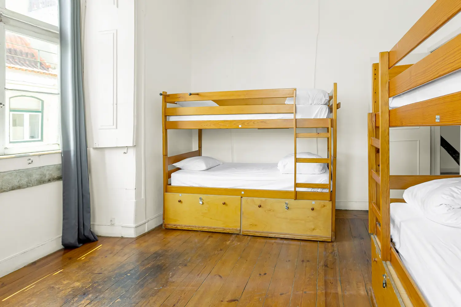 Dorm room at the Rossio Hostel in Lisbon