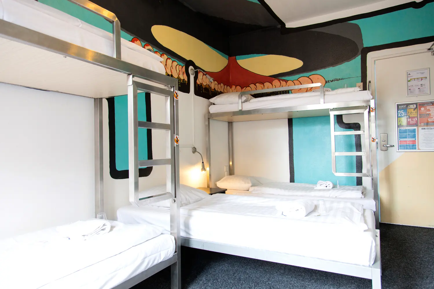 Dorm room at the St Christopher's at the Winston hostel in Amsterdam