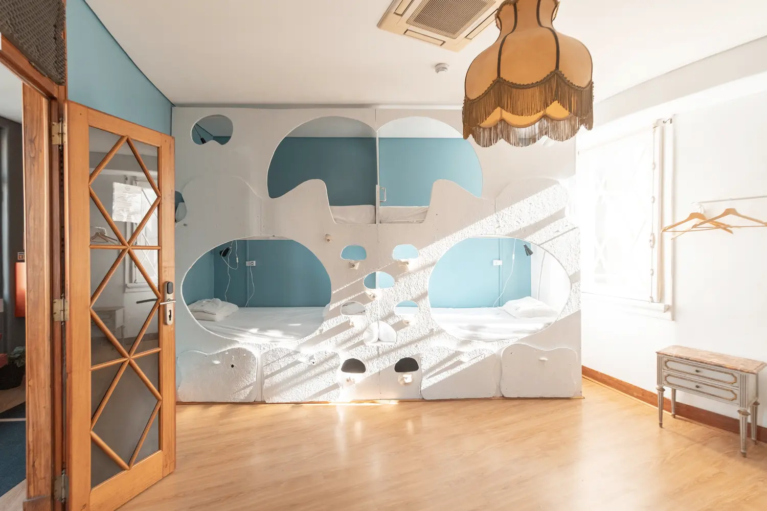 Dorm room at the Sunset Destination Hostel in Lisbon