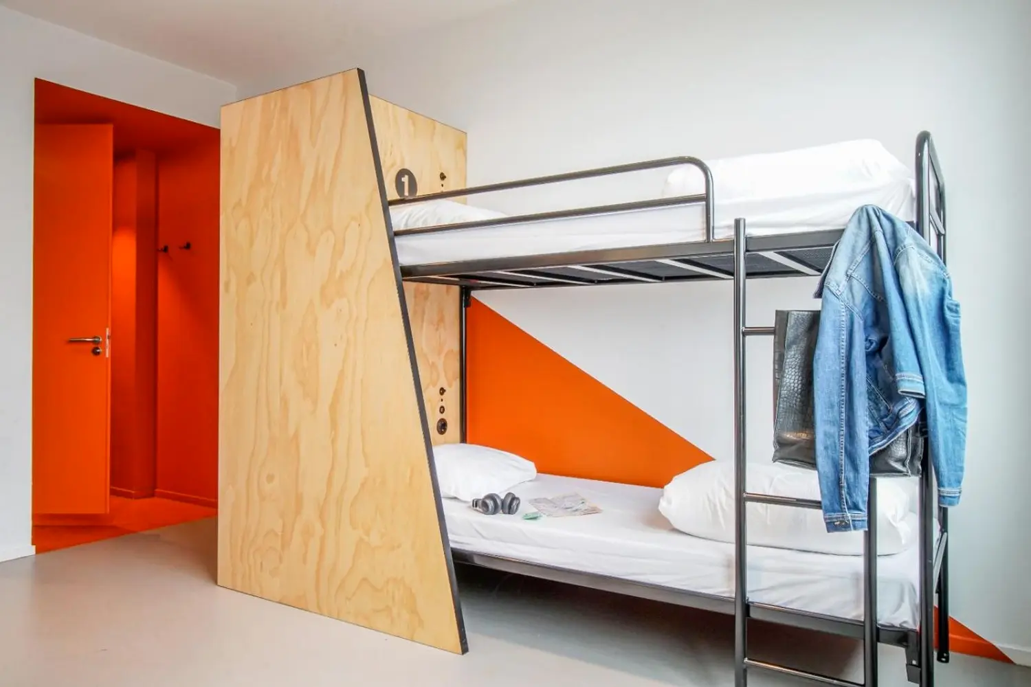 Dorm room at the Via Amsterdam hostel