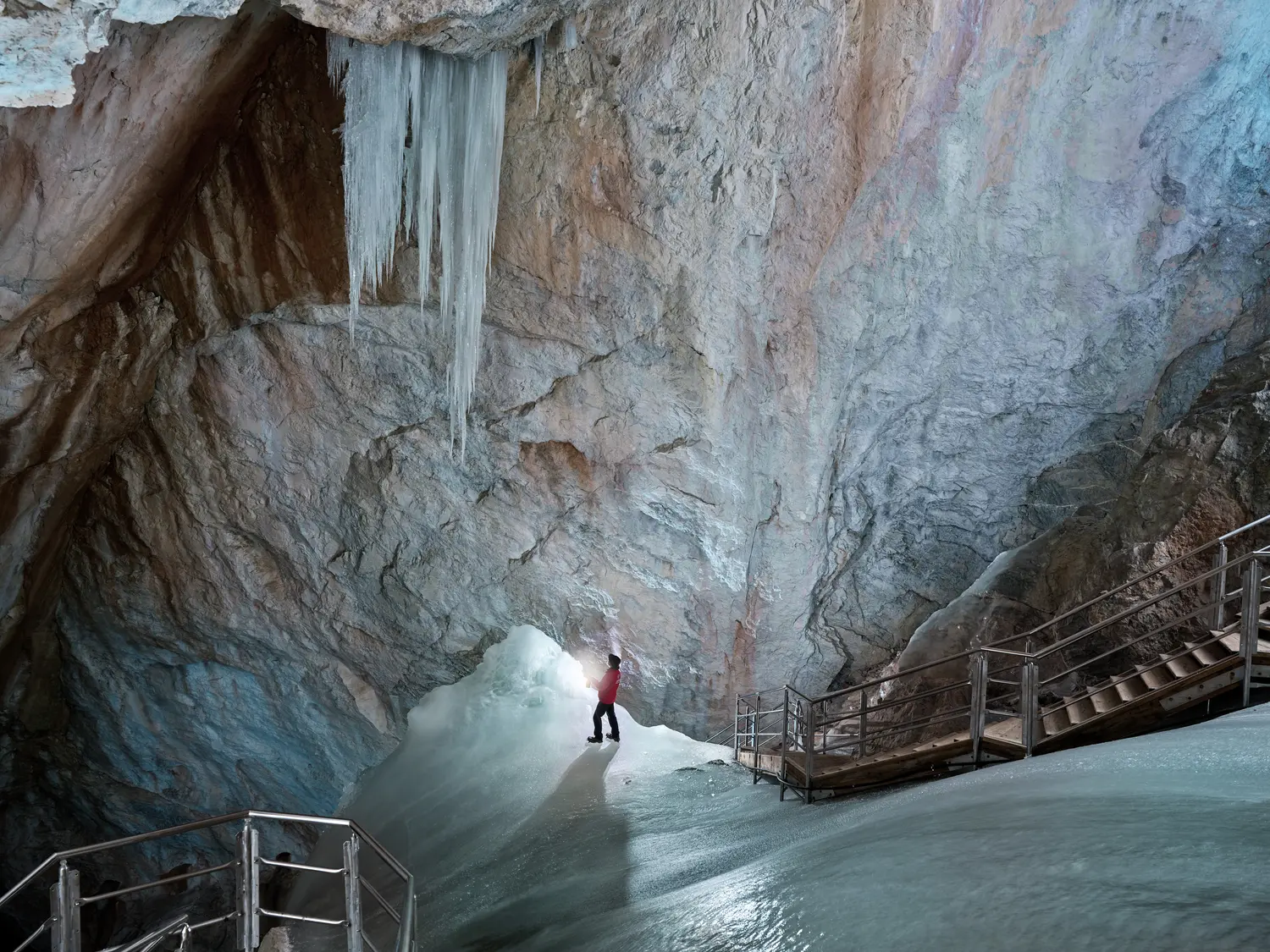 Eisriesenwelt ice cave in Werfen, Austria
