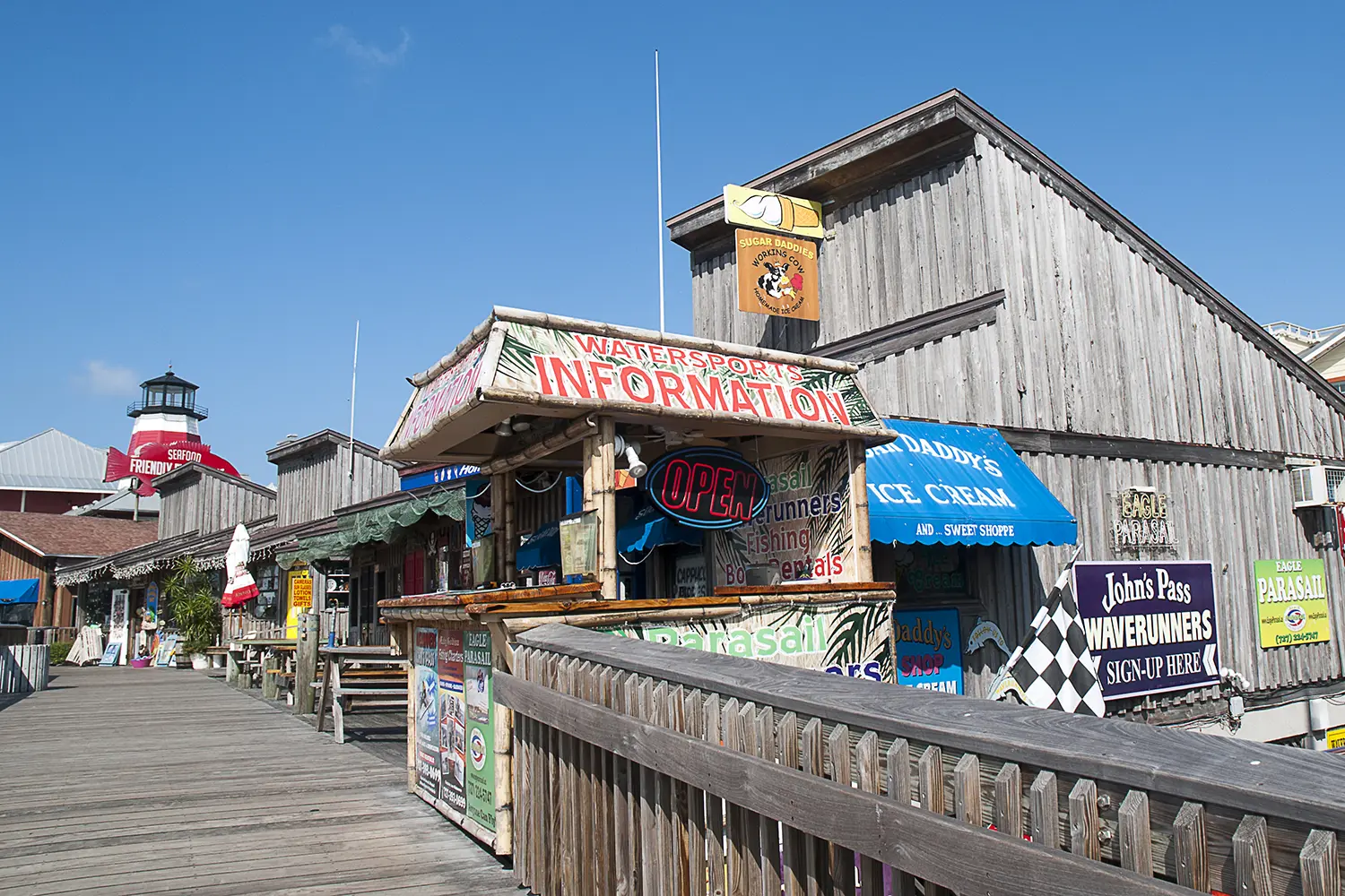 John's Pass Centre in Madeira Beach near St Petersburg Florida USA.