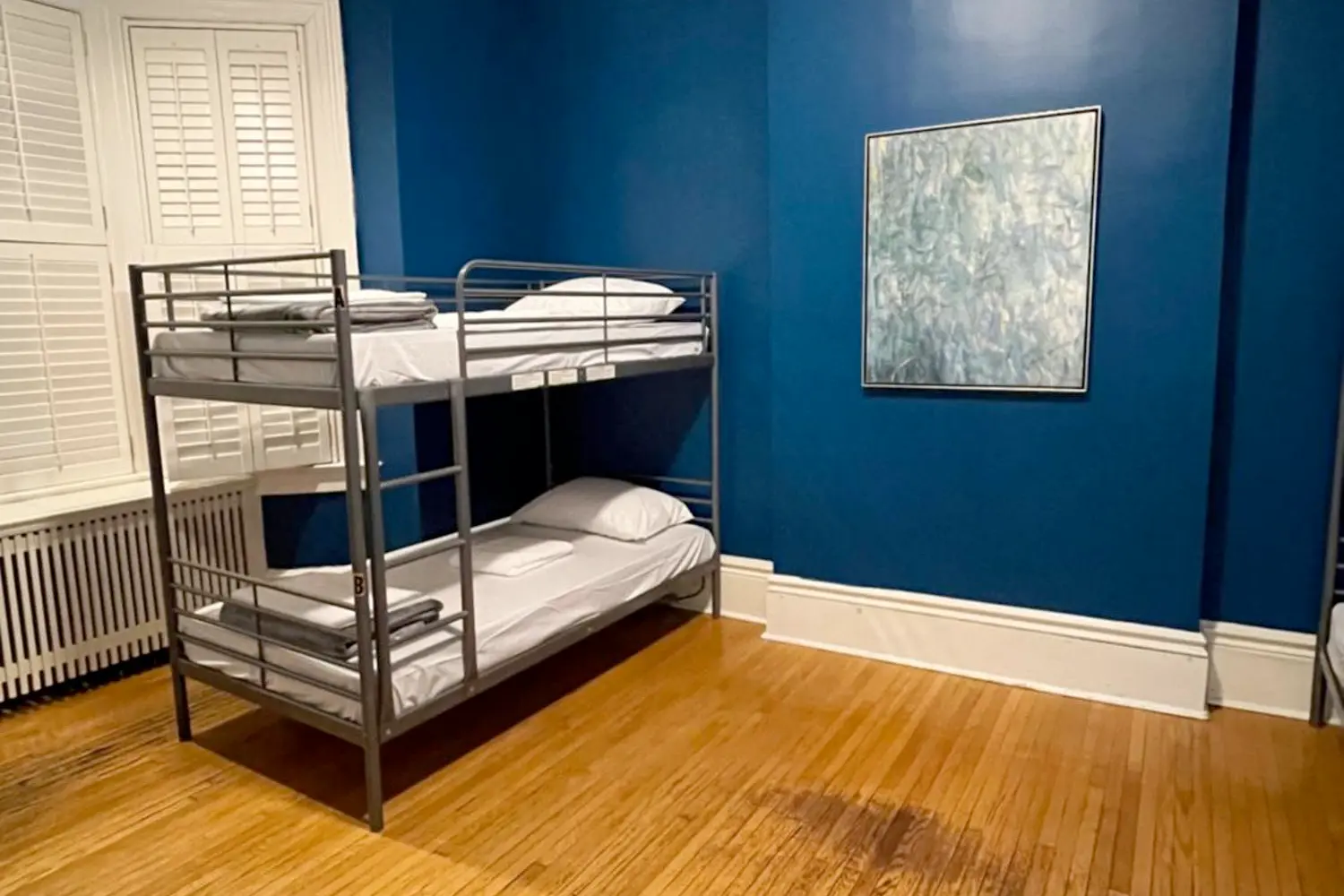 Dorm room at the 49 Hostel in Toronto, Canada