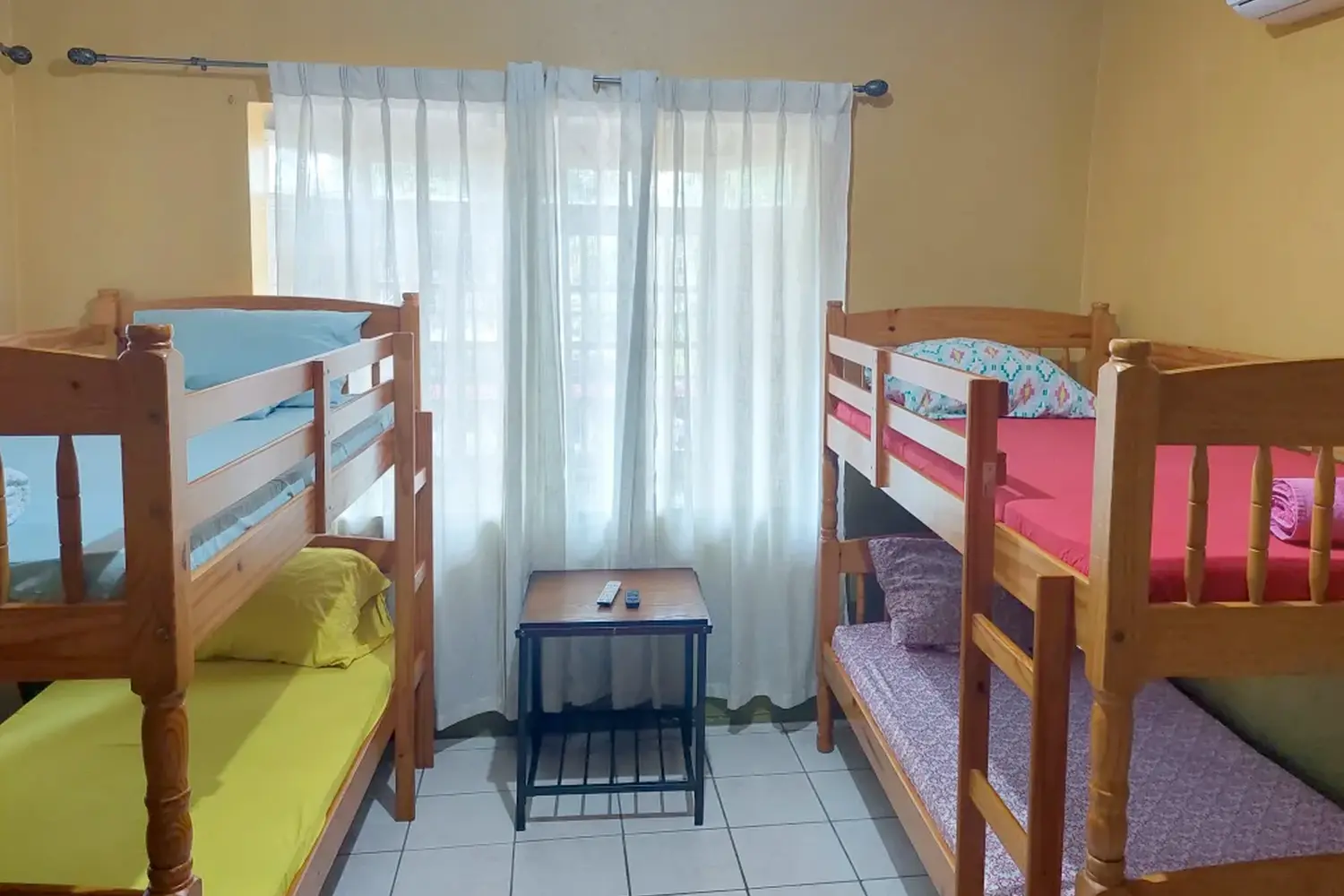Bunk beds in a dorm room at Dancehall Hostel