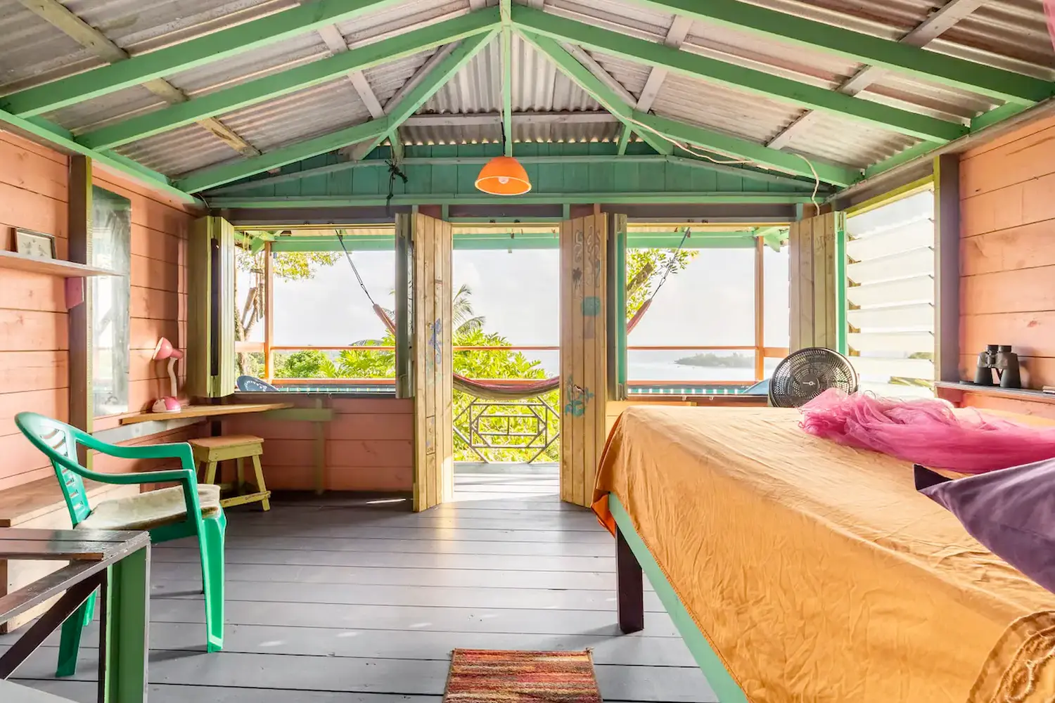 bedroom with a great view at Mango Ridge