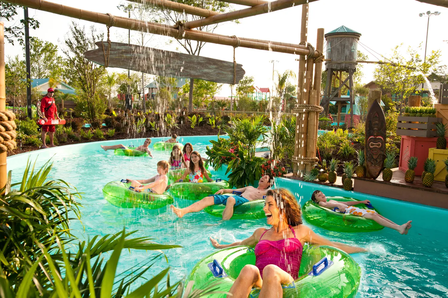 Visitors floating down the lazy river at the White Water Park in Branson, MO.