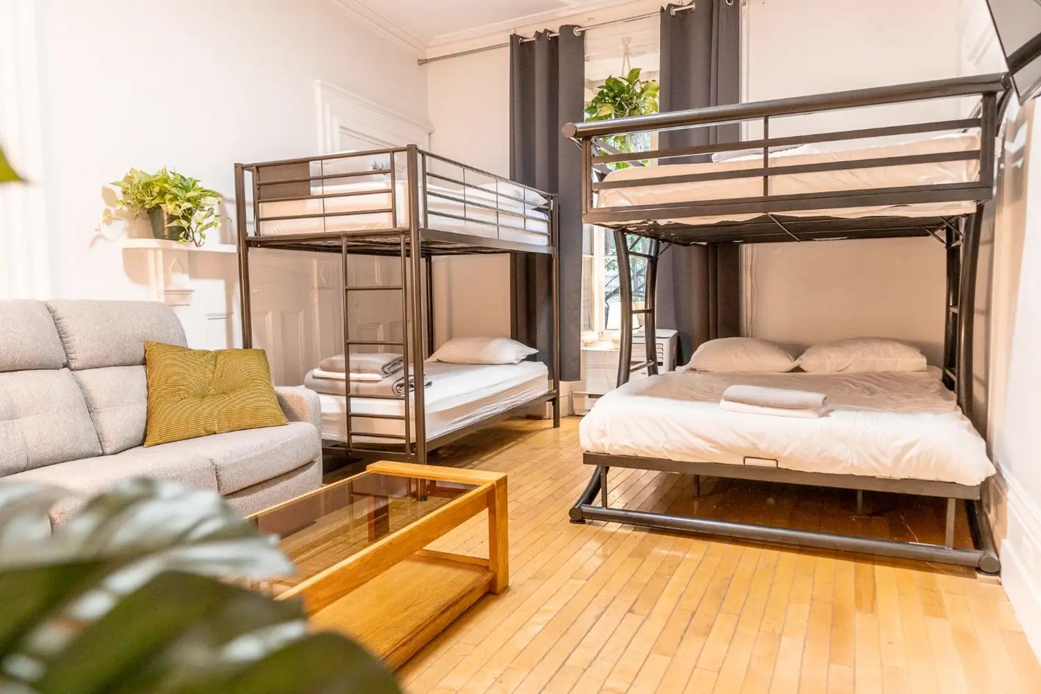 Dorm room at the Auberge de la Paix Québec in Quebec City, Canada