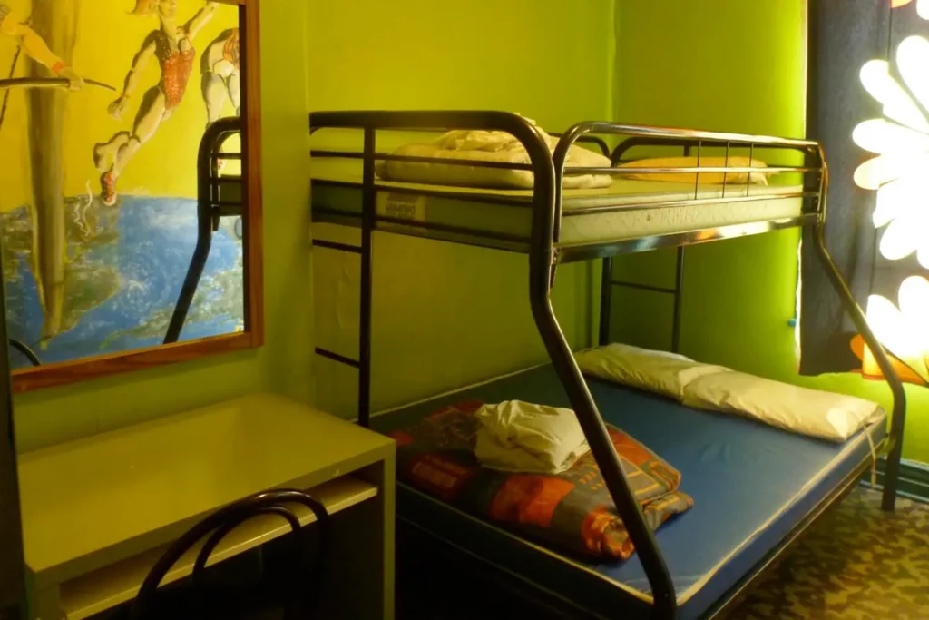 Dorm room at the La Belle Planete Backpackers Hostel in Quebec City, Canada
