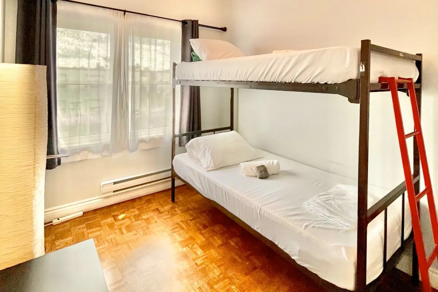Dorm room at The Only Backpacker's Inn Hostel in Toronto, Canada