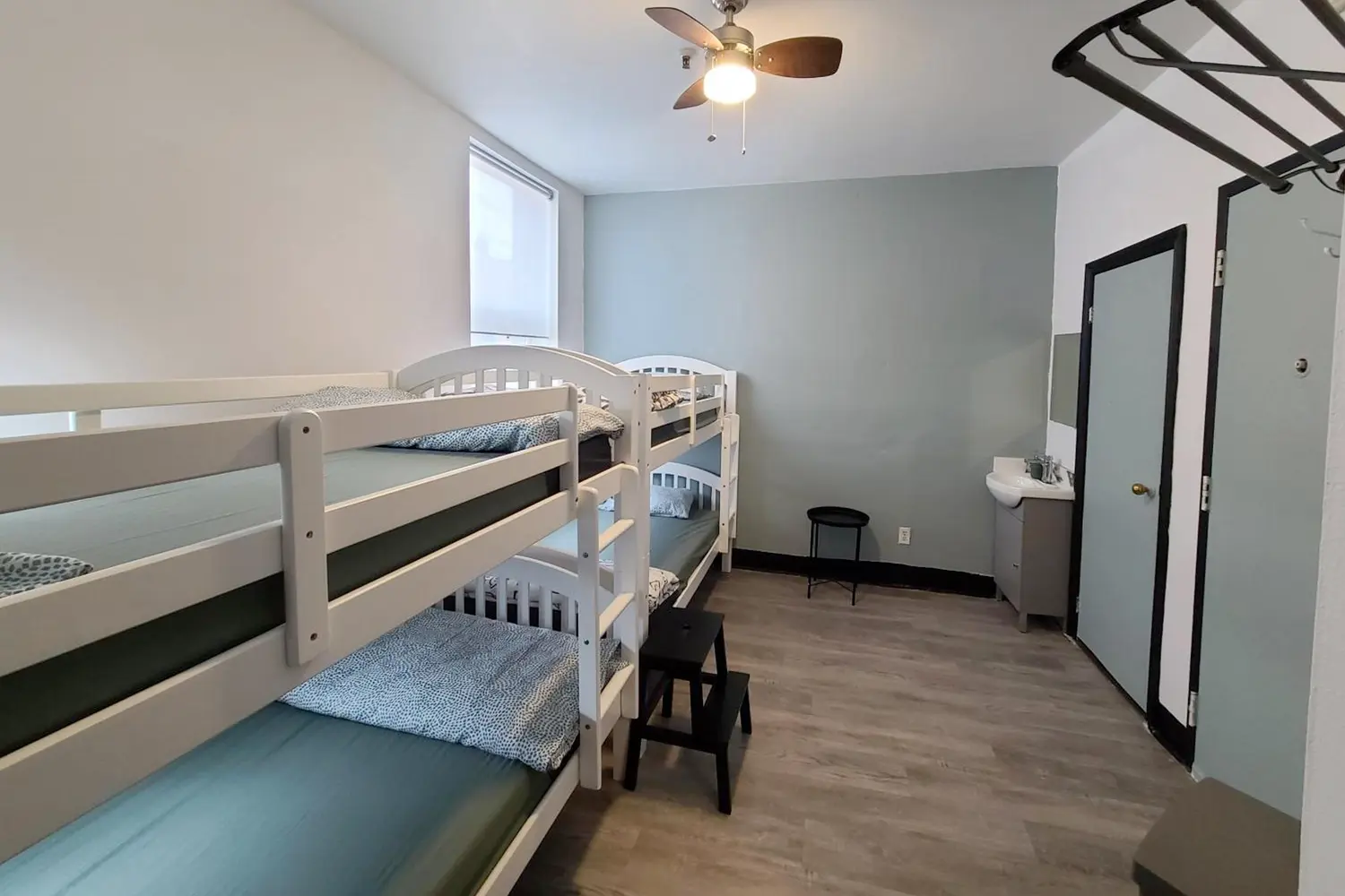 Dorm room at The Palmerston Hostel in Toronto, Canada