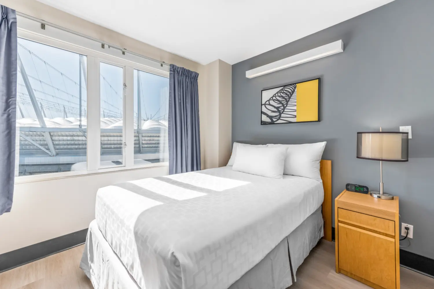 Private room at the YWCA Hotel in Vancouver, Canada