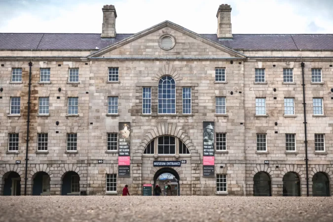 Architectural detail of the National Museum of Ireland in Dublin