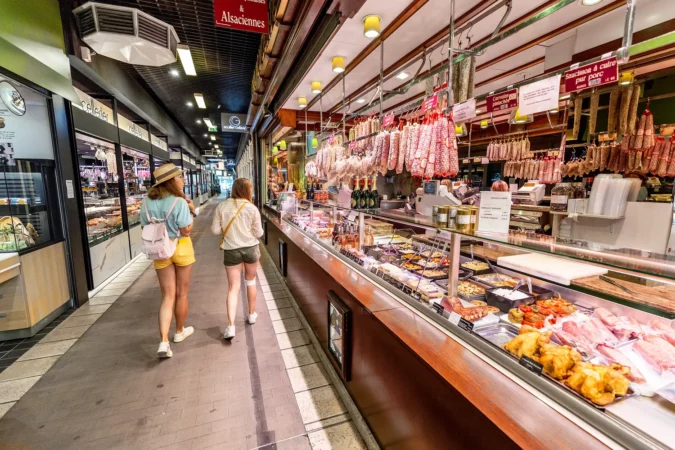Les Halles de Lyon Paul Bocuse market in Lyon, France