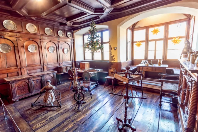 Interior of Alsatian museum of Strasbourg, France