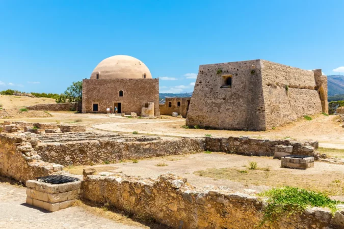 Ruins of old town in Rethymno, Greece