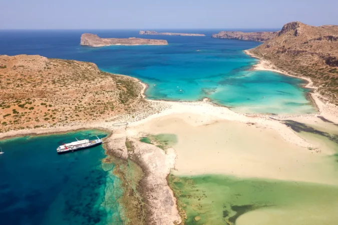Gramvousa island and Balos Lagoon on Crete, Greece