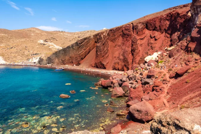Red Beach on Santorini, Greece